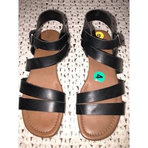 Black and Brown Sandals